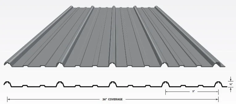 Metal roofing panel profile available from Sullins Metal & Siding Supply in Aragon, Georgia